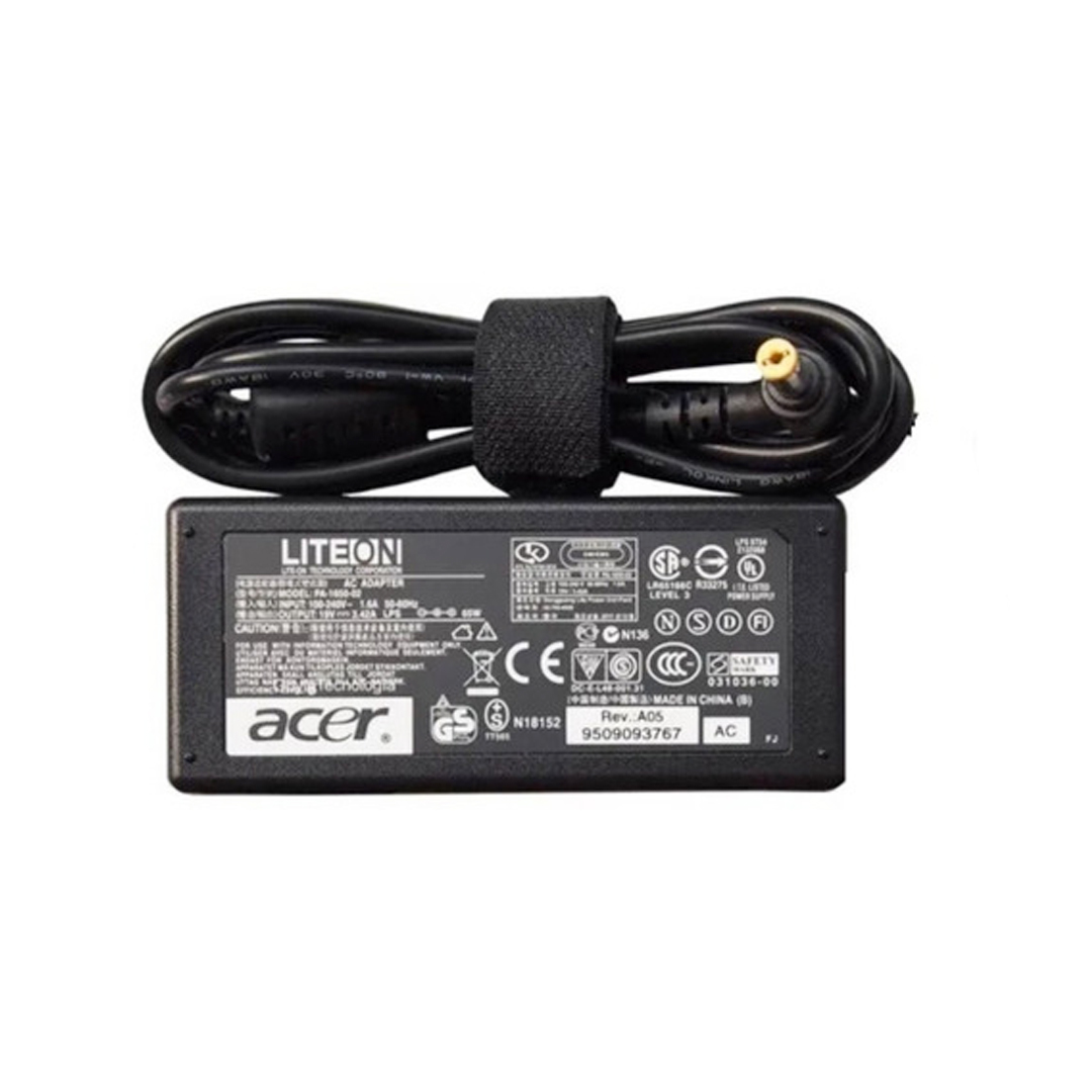 (238) Cargador de laptop acer 19v 3.42a punta amarillo 5.5x1.7mm