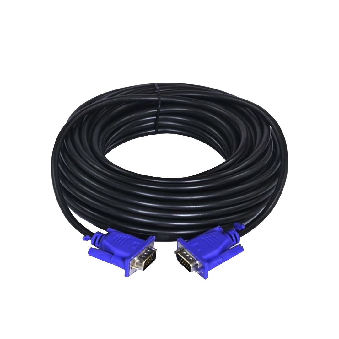 (111) Cable vga 20 metros macho macho con doble filtro 15 pin
