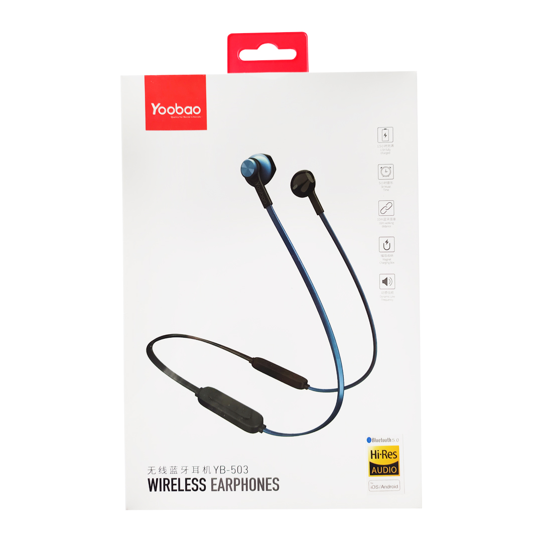 (887) Auriculares bluetooth YB-503  azul