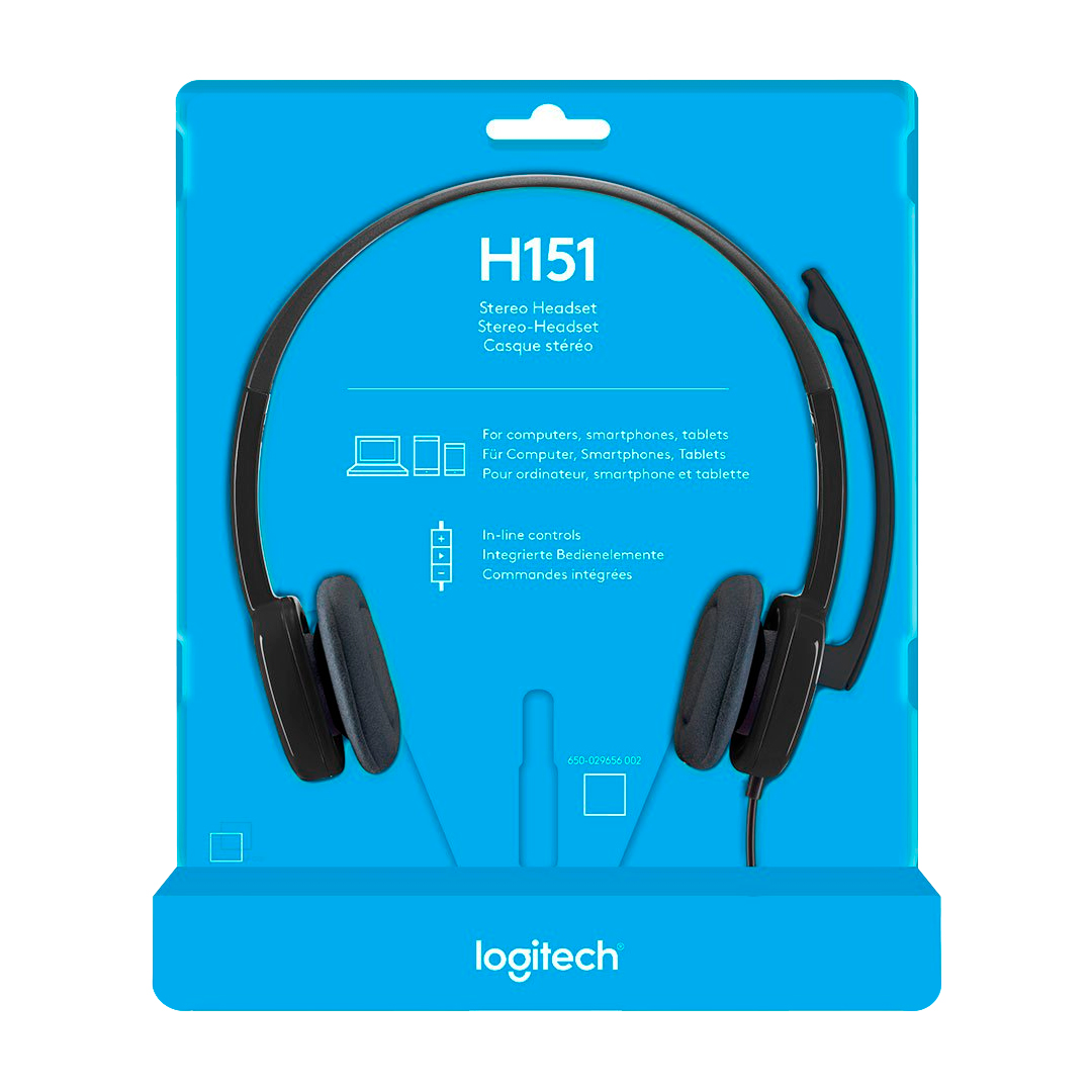 (1072) Audifono estéreo con micrófono Logitech H111