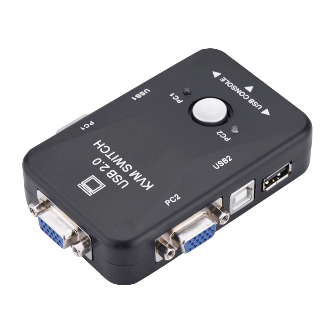 (1520) Switch Kvm 2 Puertos  Vga, 2 puertos usb