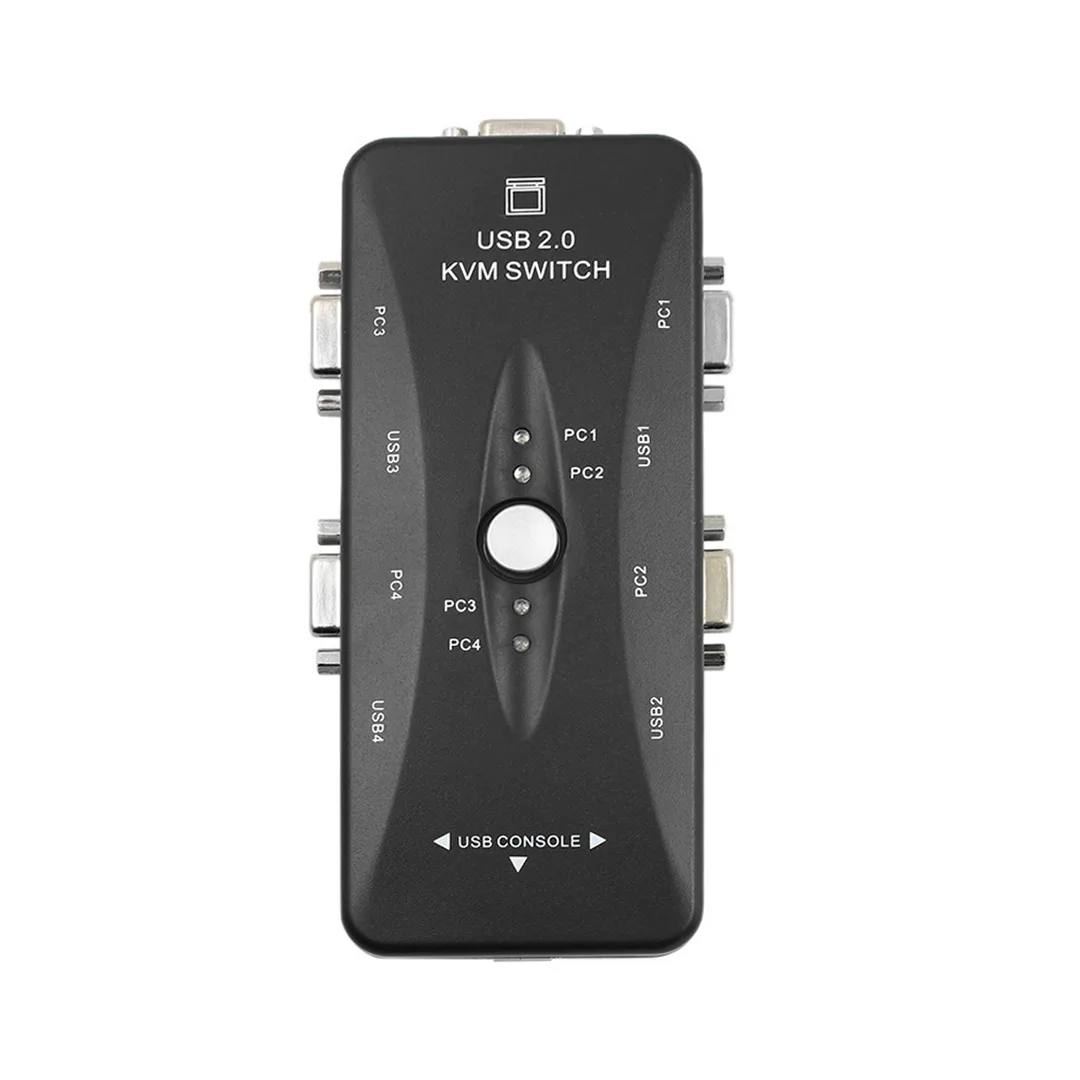 (1321) Switch Kvm 4 Puertos  Vga, 3 puertos usb, conexión para impresora