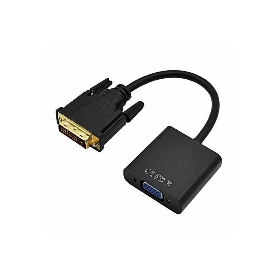 (241) Adaptador convertidor cable dvi 24+1 macho a vga hembra