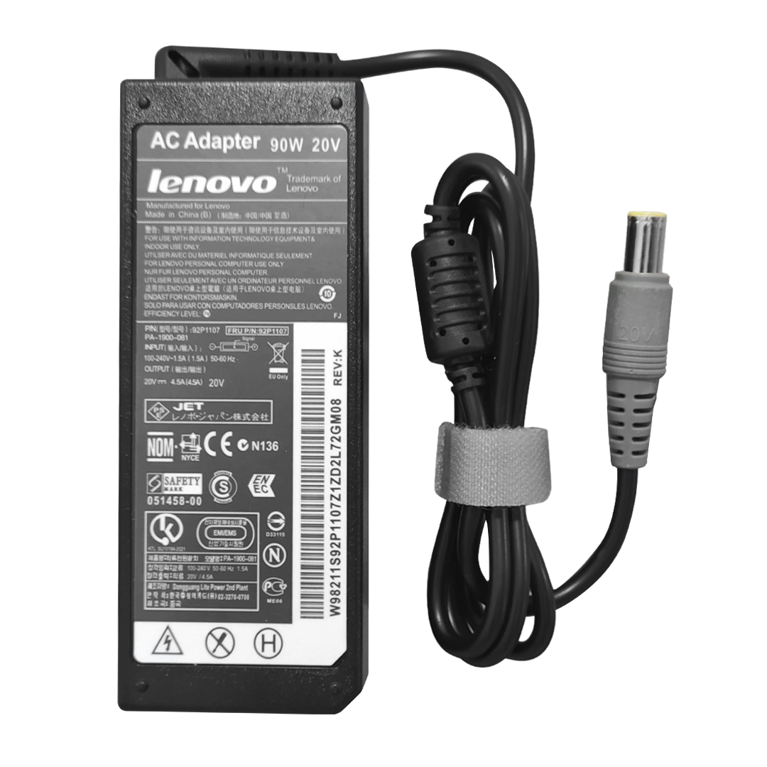 (214) Cargador de laptop lenovo 20v 4.5a 7.9x4.5mm con aguja
