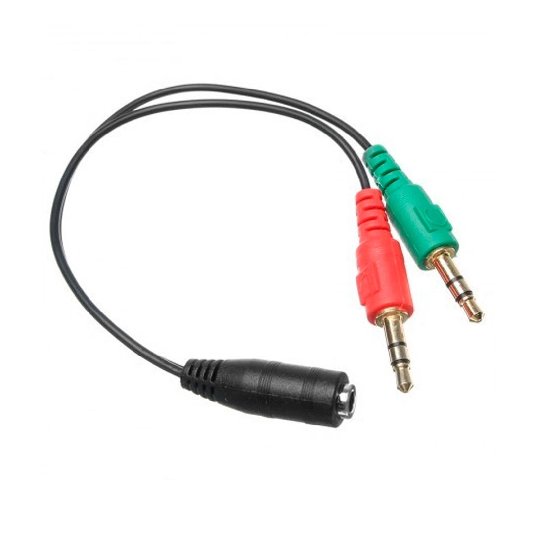 (1085) Cable Splitter Entrada Auxiliar Salida Micrófono Y Audífono