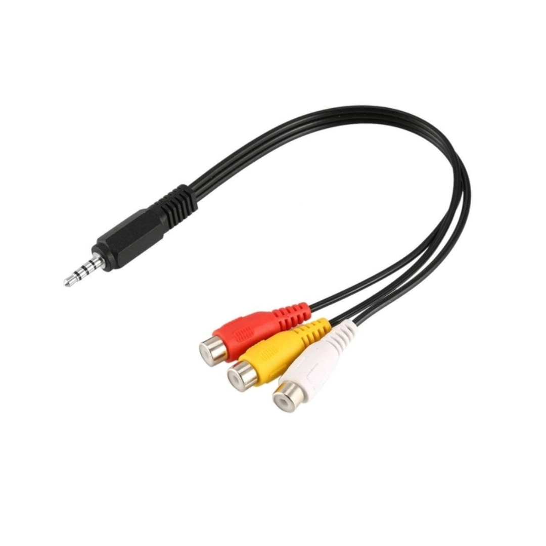 (1656) Cable adaptador conector plug a rca hembra