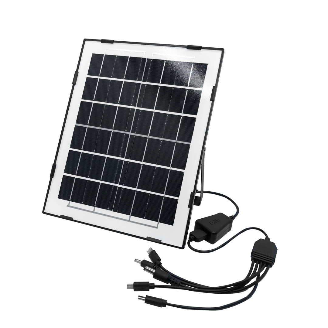 (1713) Cargador panel solar para celular c/cable 5 puntas 6v6w rs-66p