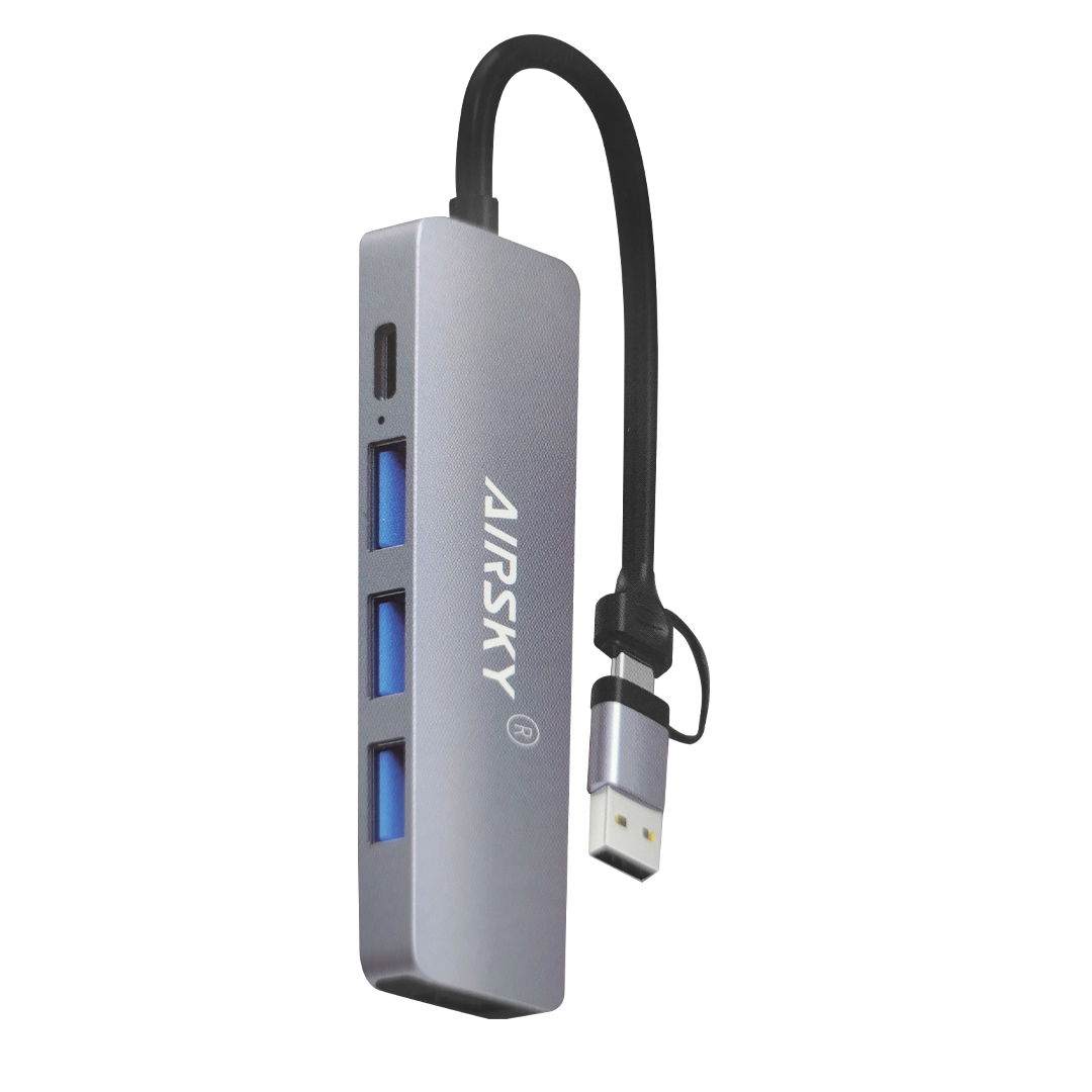 (1777) Hub 4 en 1 tipo C/USB HC-13EL 4 puertos usb 1 tipo C