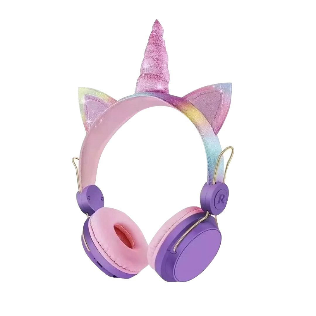 (1799) Audifono Inalambrico unicornio con luces Bluetooth