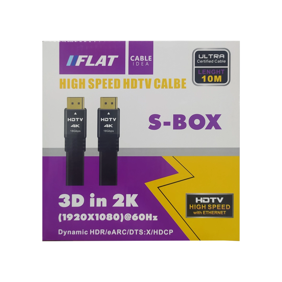 (2369) Cable hdmi plano 10  mts her/eARC/DTS:X/HDCP 2k 4k