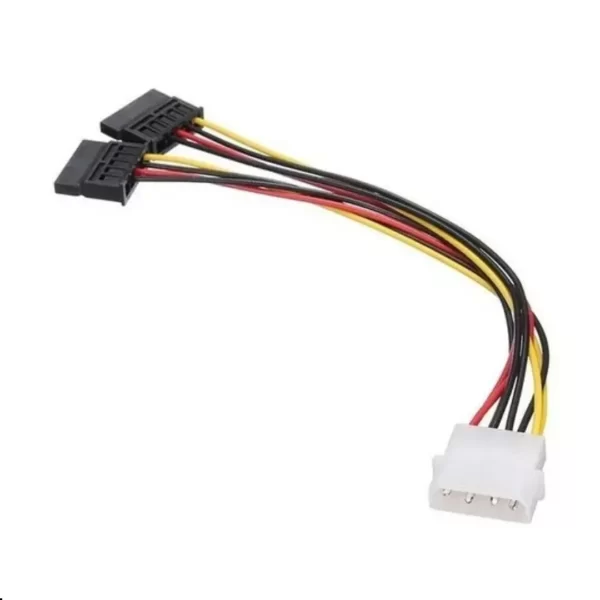 (2421) Cable doble sata de corriente 4 pines molex macho