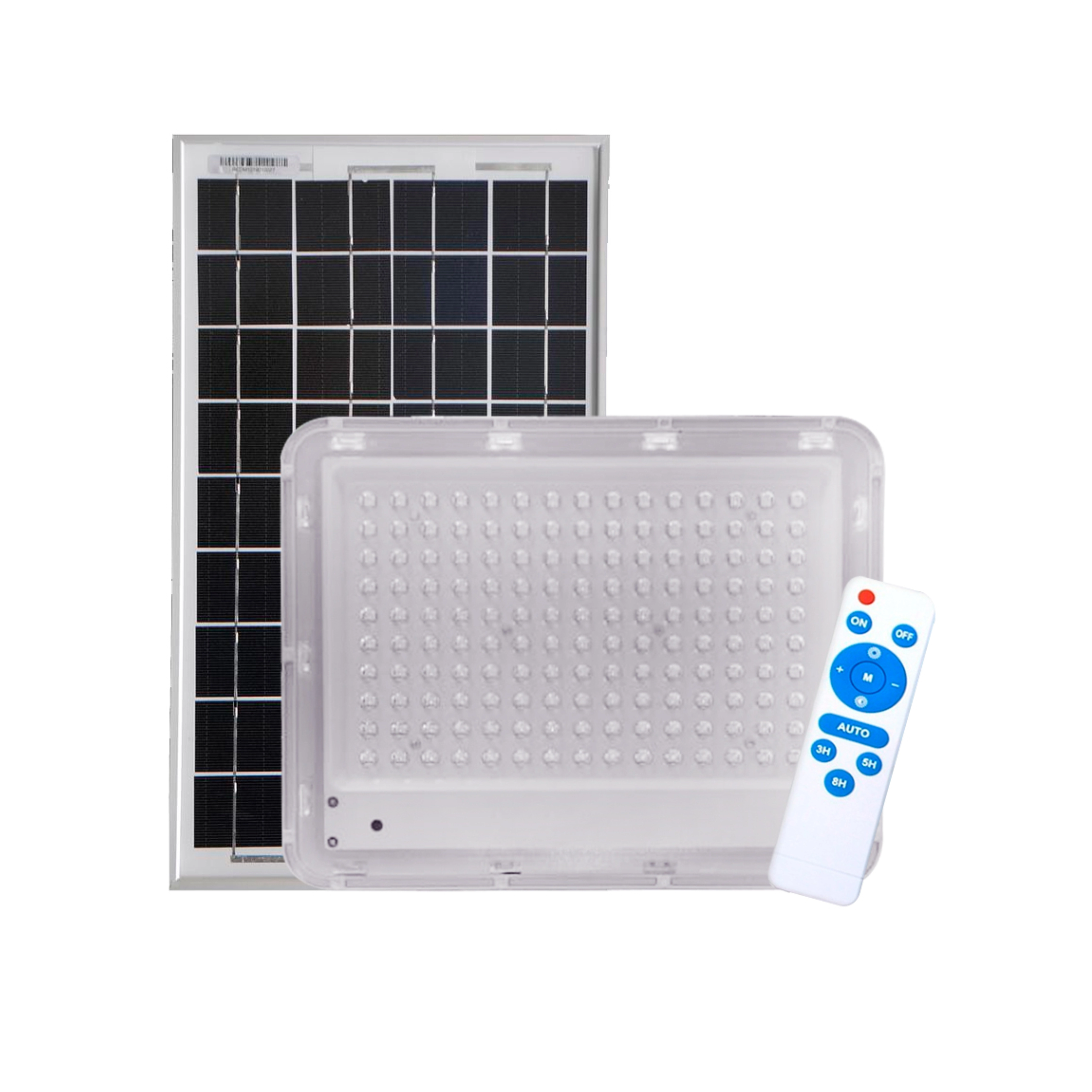 (2512) Reflector led recargable con panel solar 100w control remoto tipo a xl-100w