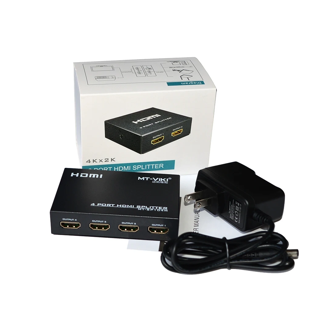 (2683) Splitter hdmi 1x4 amplificador 4 salidas full hd 1080p 3d 4kx2k mt-viki