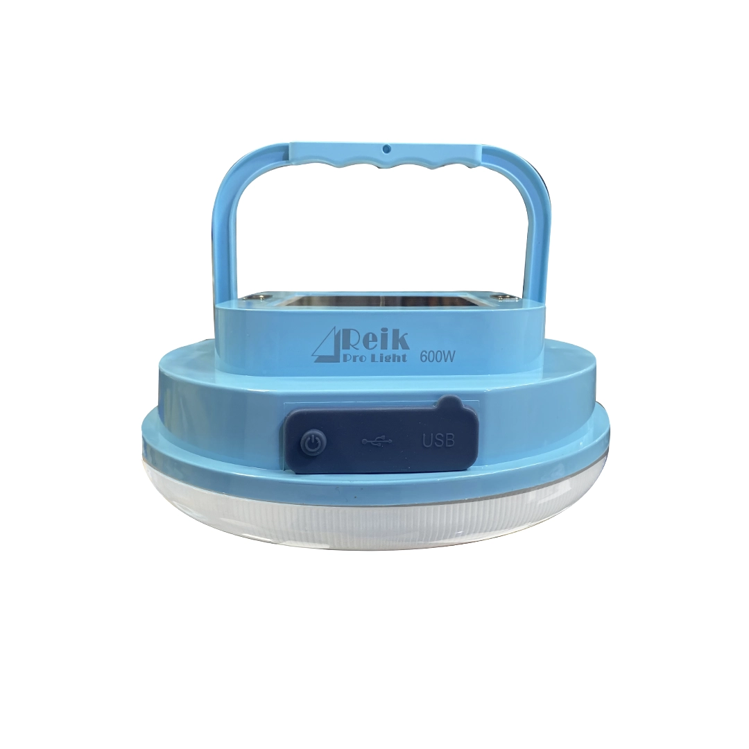 (2871) Linterna f-600w recargables portatil colgante magnetico con mini panel solar 21cm