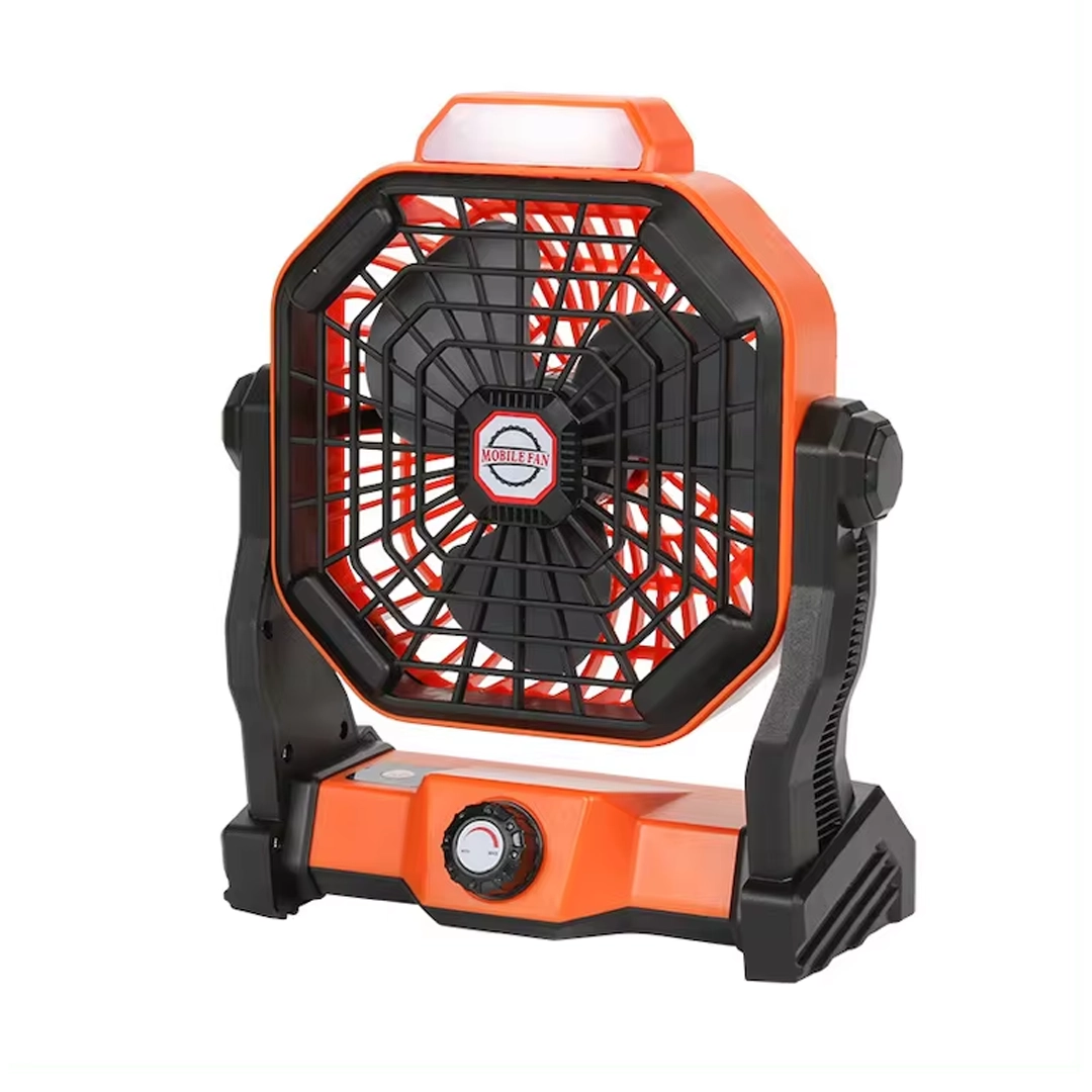 (2926) Ventilador Recargable X20 Portatil Con Lámpara Luz Led