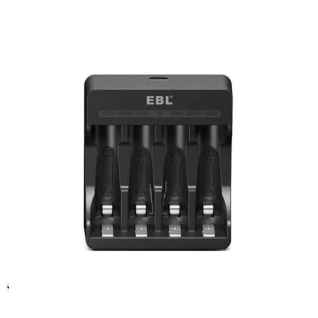 (2322) Cargador 4 bateria litio  recargable  AAA y AA 1.5V