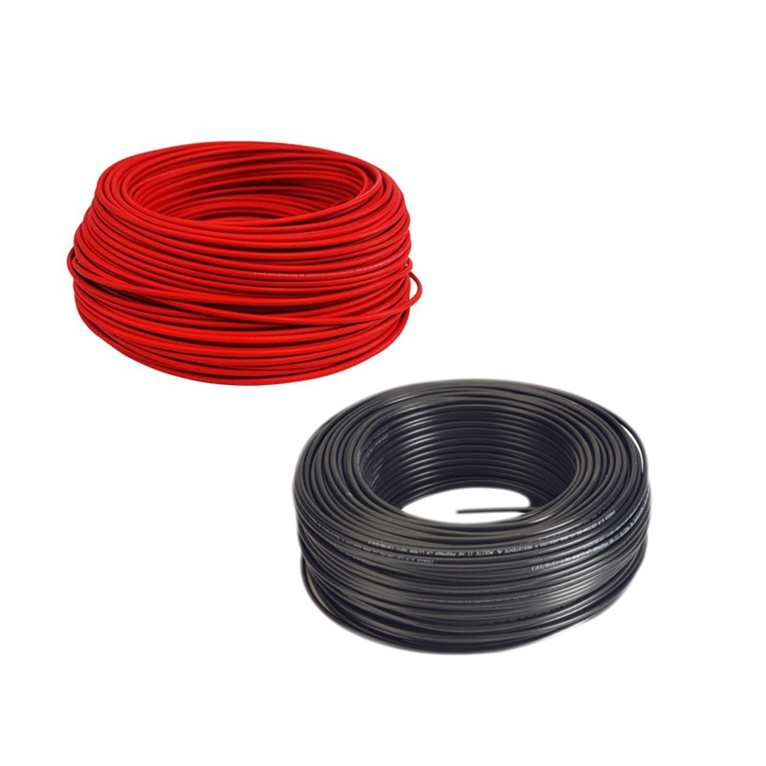 (3286) Cable de electricidad nro 8 rojo o negro bvr por rollo 100 metros 100% cobre
