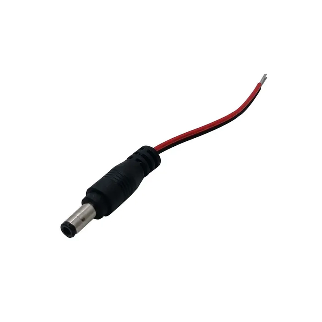 (3289) Cable de poder de corriente dc macho 5.5x2.5mm para paneles 40w-100w 10cm