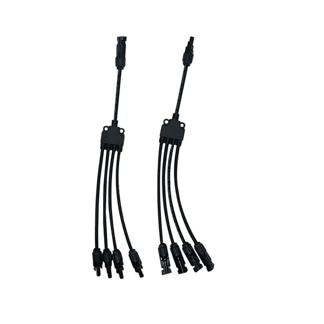 (3350) Cable y mc4 por par 4 machos 1 hembra / 1 macho 4 hembras