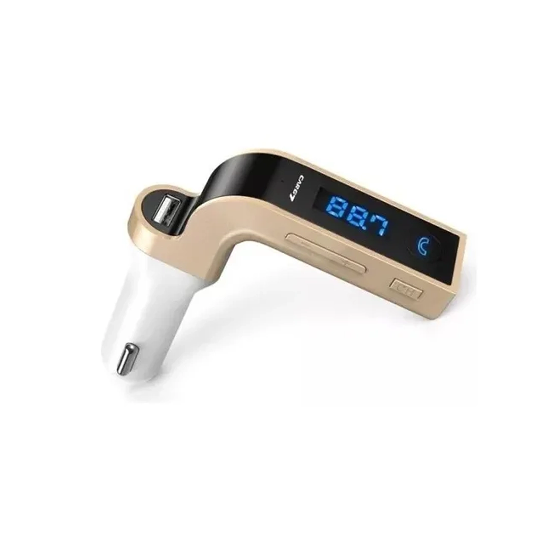 (2739) Cargador y transmisor fm bluetooth para carro manos libres 5v 2.5va