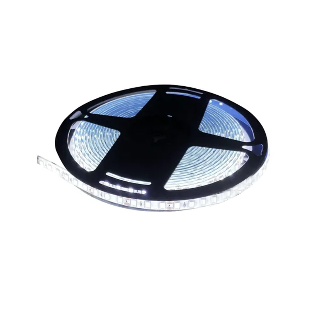 (3399) Cinta led 2835 blanco 120led 5metros 12v  silicón anti agua sin transformador