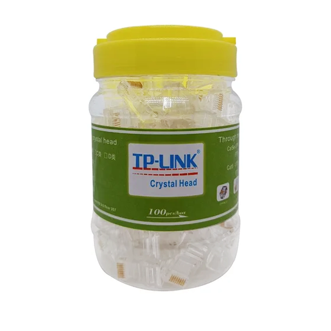 (3415) Conector rj45 cat5 red ethernet frasco 100 und pasante marca tp-link