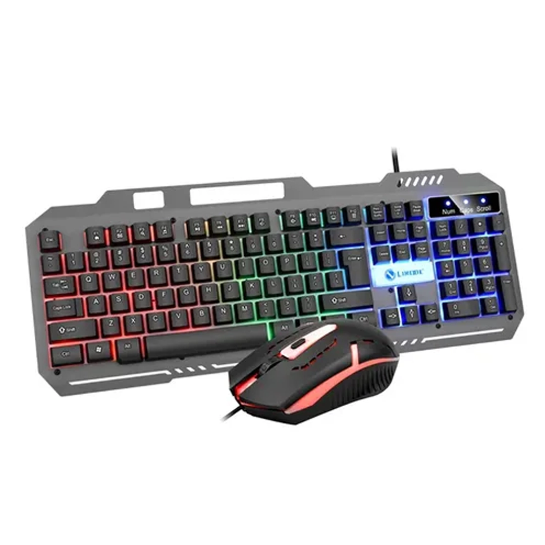 (3456) Kit teclado y mouse usb gamer rgb lemeide t25