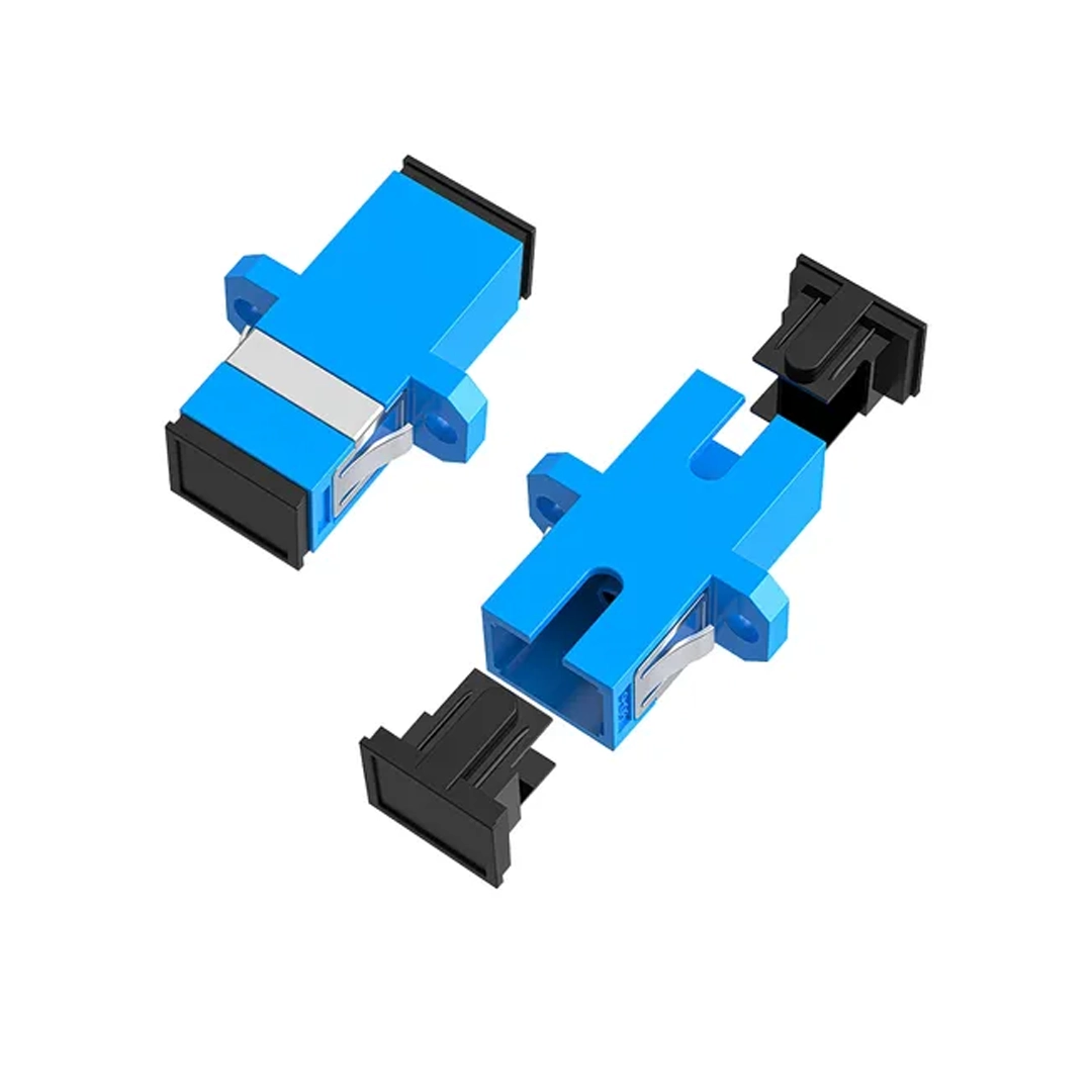 (3564) Union acopladores sc upc fibra optica azul