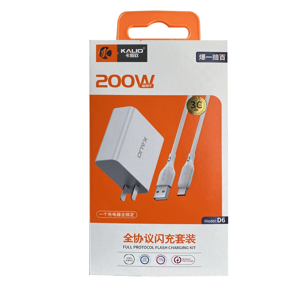 (3640) Cargador 200w tipo c