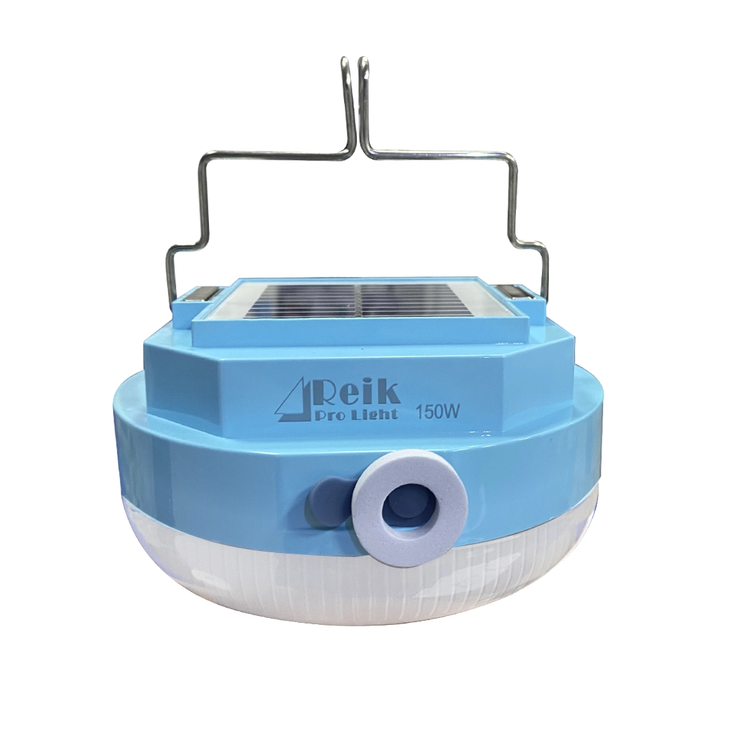 (3455) Linterna f-150w recargables portatil colgante magnetico con mini panel solar copa 13cm