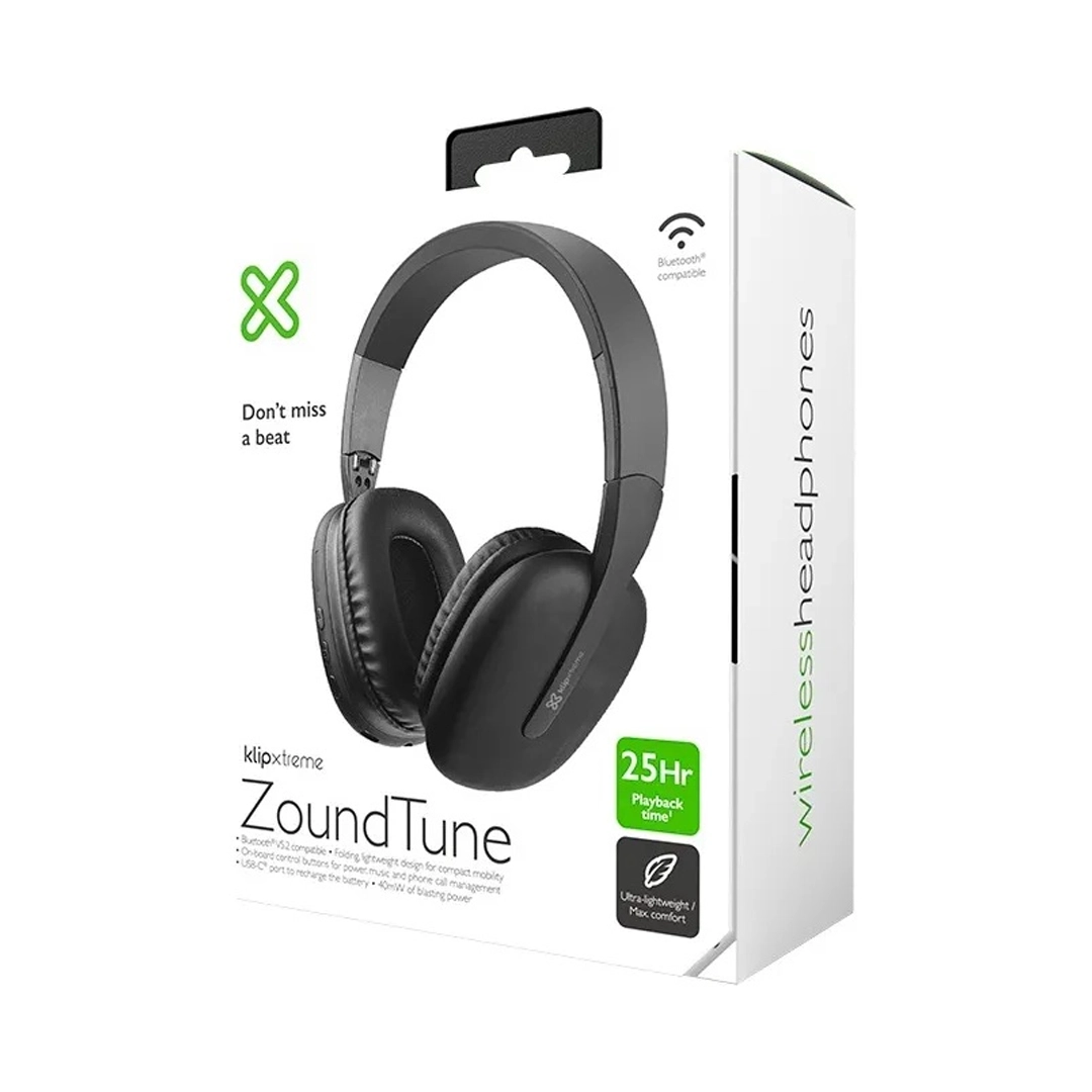 (348) Audifono inalambrico Klipxtreme ZoundTune bluetooth  Gris  KWH-010GR